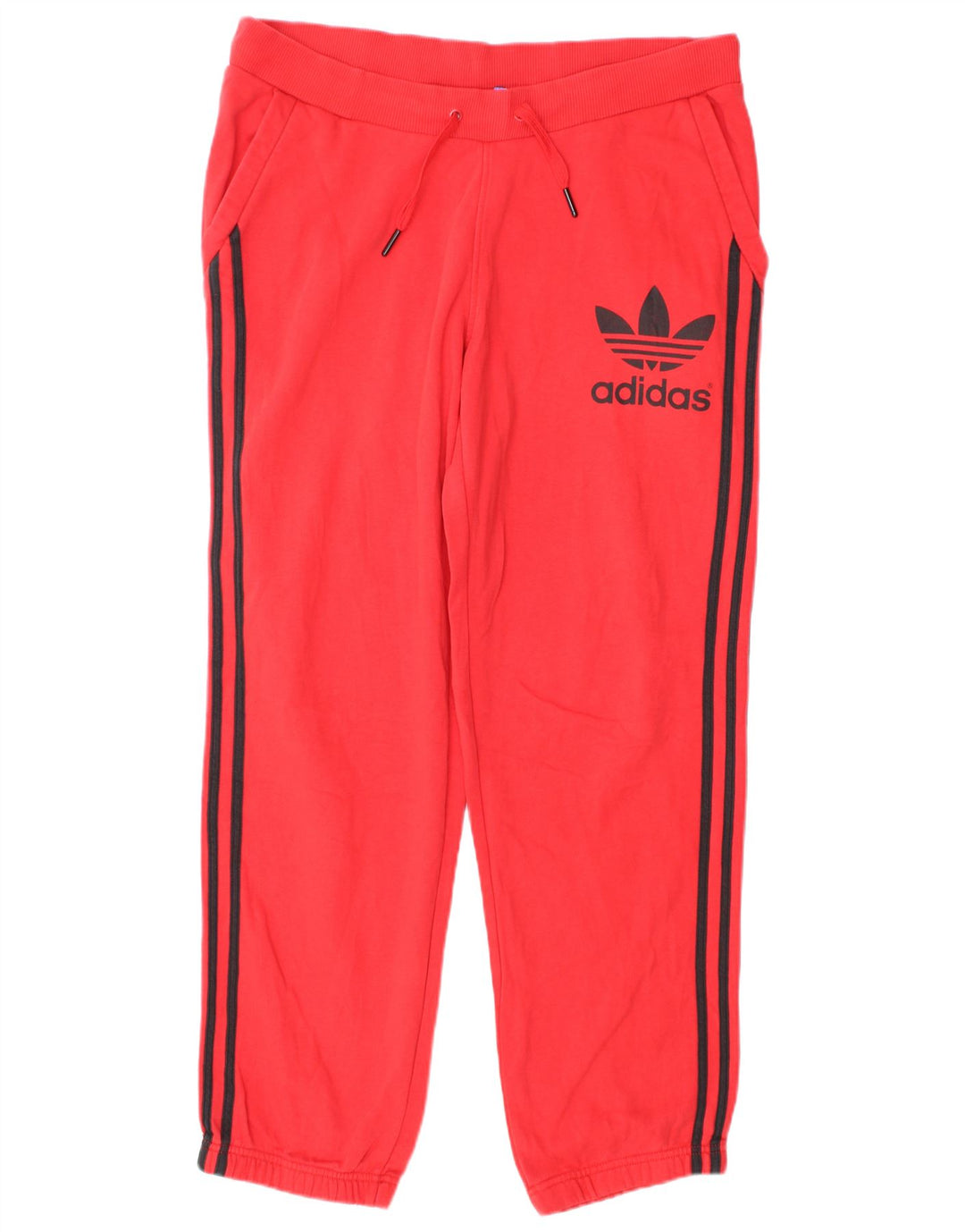 Adidas Hombre Pantalones De Chándal Gráfico Joggers Algodón Rojo Medio