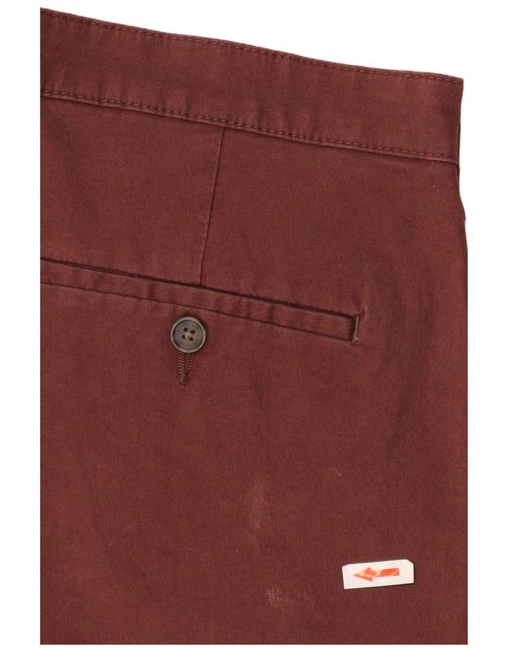 Marks & Spencer Pantalones cortos chinos para hombre W32 Algodón burdeos medio