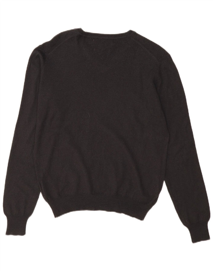 Marlboro Classics Jersey Slim Fit con Cuello en V para Hombre Lana Negra Mediana