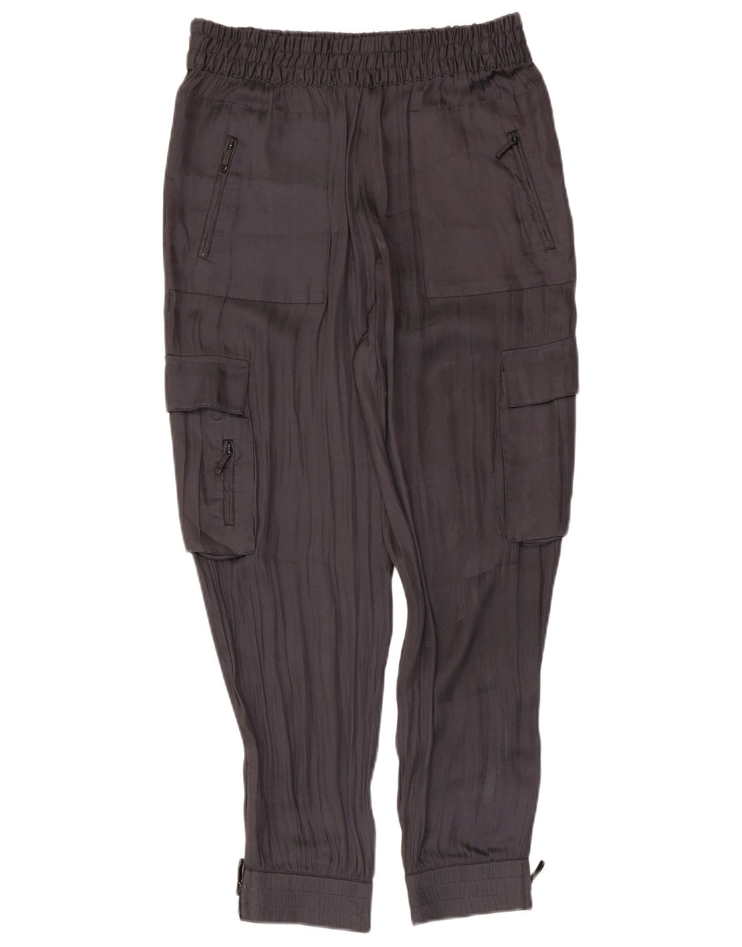 Zara Mujer Joggers Pantalón Cargo Mediano W28 L26 Poliéster Gris