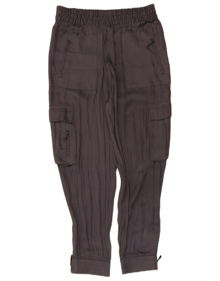 Zara Mujer Joggers Pantalón Cargo Mediano W28 L26 Poliéster Gris