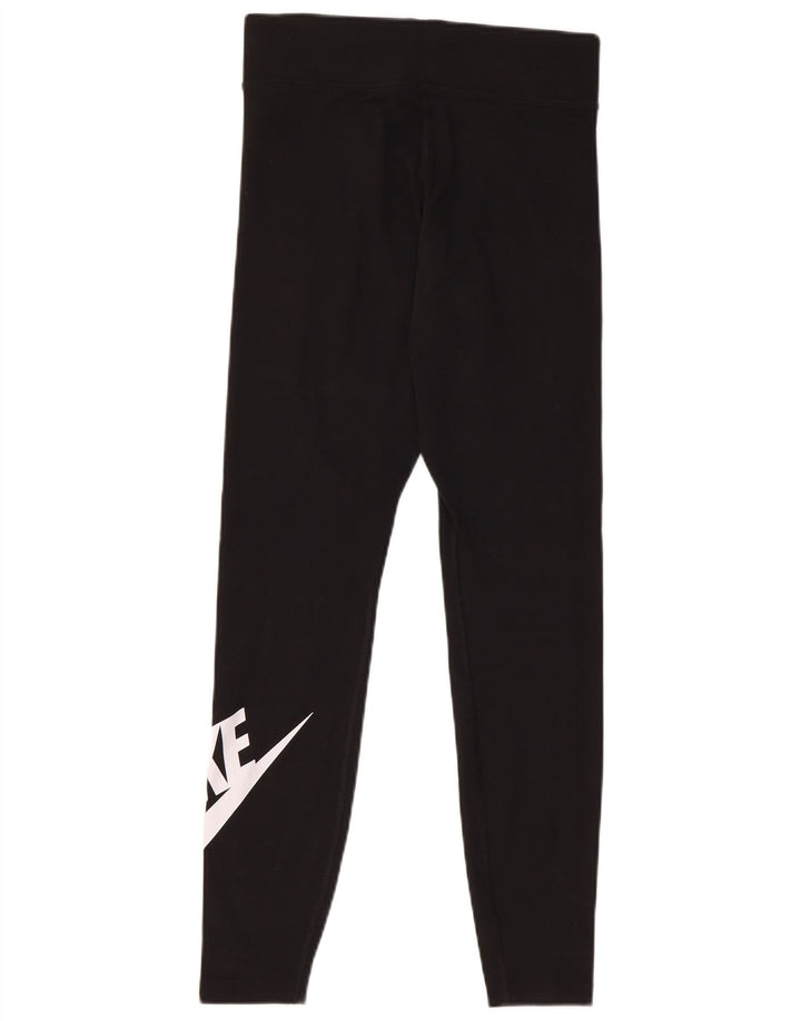 NIKE Leggings gráficos para mujer UK 8 Small Algodón negro