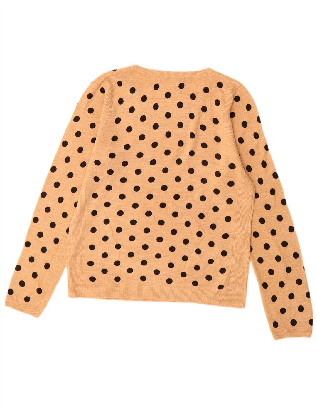 MARKS & SPENCER Suéter tipo jersey con cuello barco para mujer UK 10 Small Beige