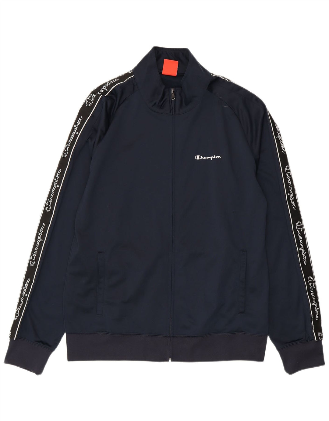 Champion Chaqueta superior de chándal gráfico para hombre XL Poliéster azul marino