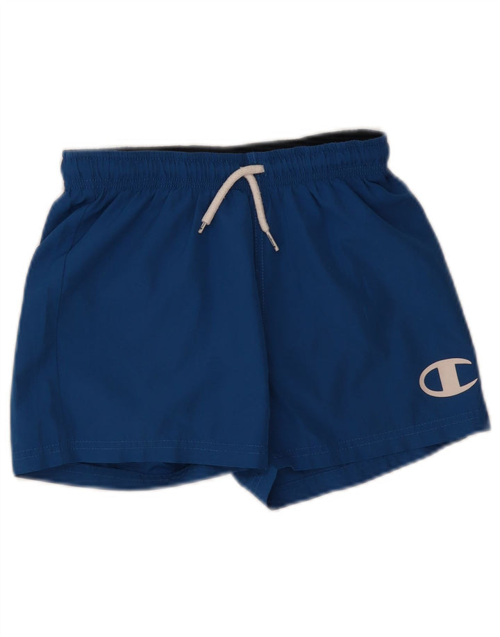 Champion Shorts deportivos con gráficos para niños 9-10 años Poliéster azul medio