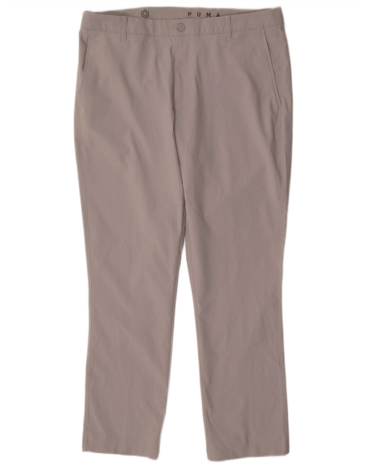 Pantalón chino recto Puma para hombre W36 L30 Poliéster gris