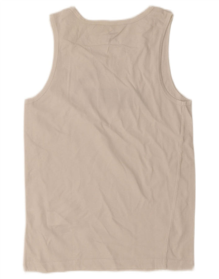 Puma Hombre Gráfico Chaleco Top Pequeño Algodón Blanco