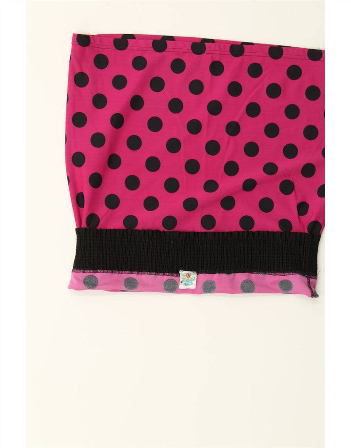 VINTAGE Womens Pencil Skirt W30 Medium Pink Polka Dot Vintage Vintage and Second-Hand Vintage from Messina Hembry 