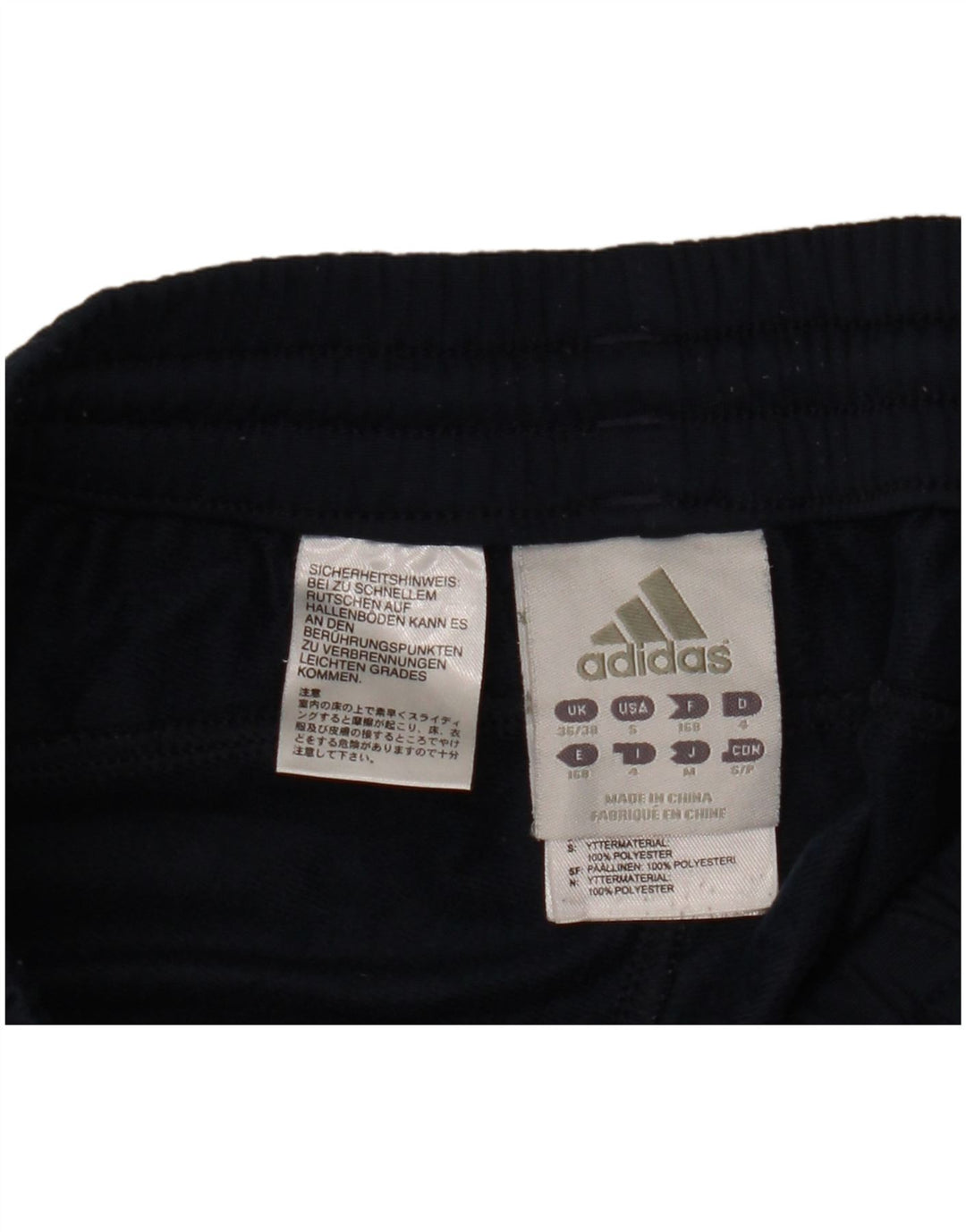 Adidas Pantalones de chándal para hombre UK 36/38 Small Azul marino Poliéster
