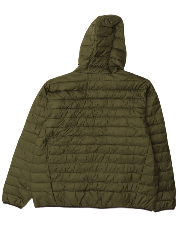 Columbia Chaqueta acolchada con capucha para hombre UK 44 2XL Nylon verde