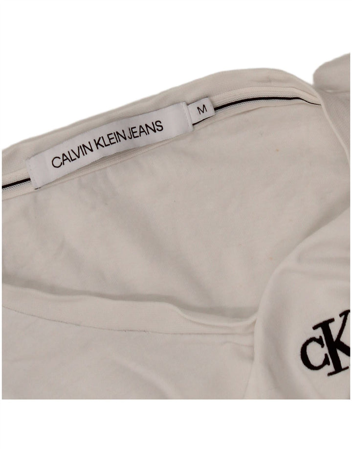 CALVIN KLEIN Camiseta para mujer Top UK 44 Medium White