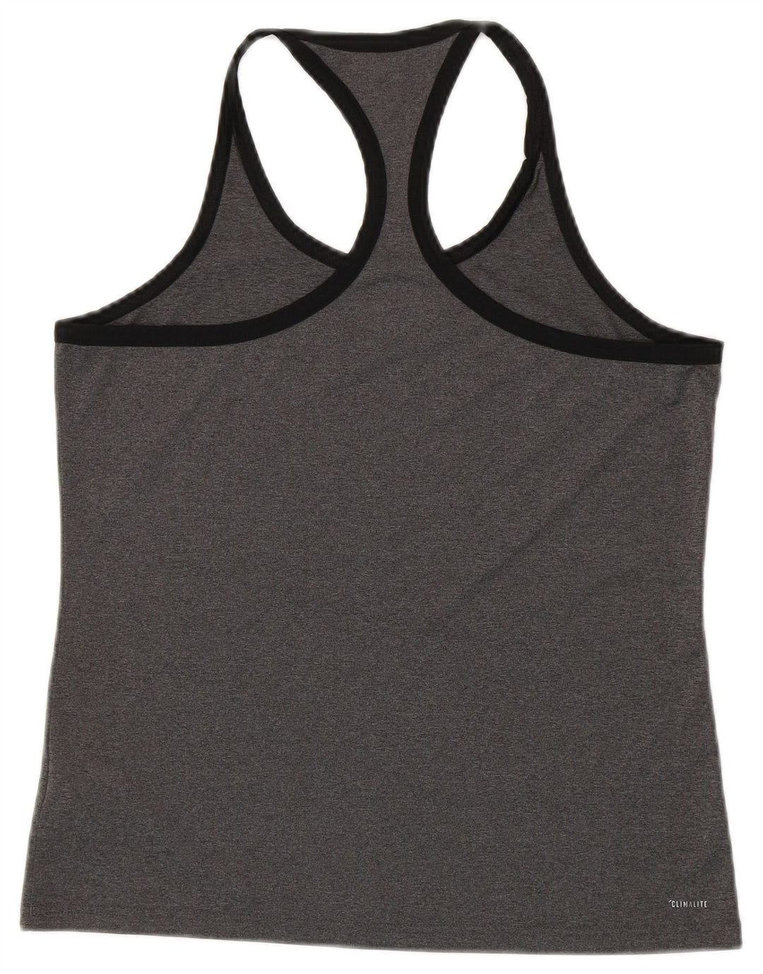 ADIDAS Mujer Climalite Graphic Vest Top UK 12/14 Poliéster gris medio