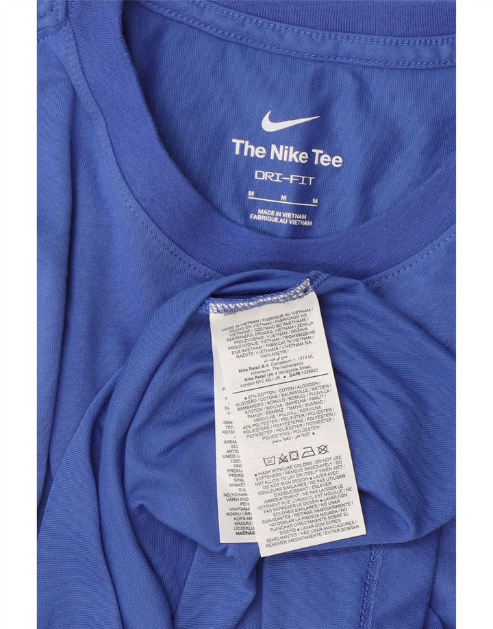 Nike - Camiseta gráfica para hombre, parte superior de algodón azul medio