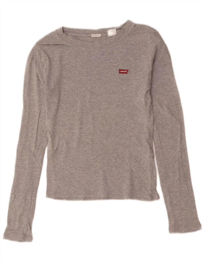 Levi's Top Mujer Manga Larga UK 2 2XS Algodón Gris