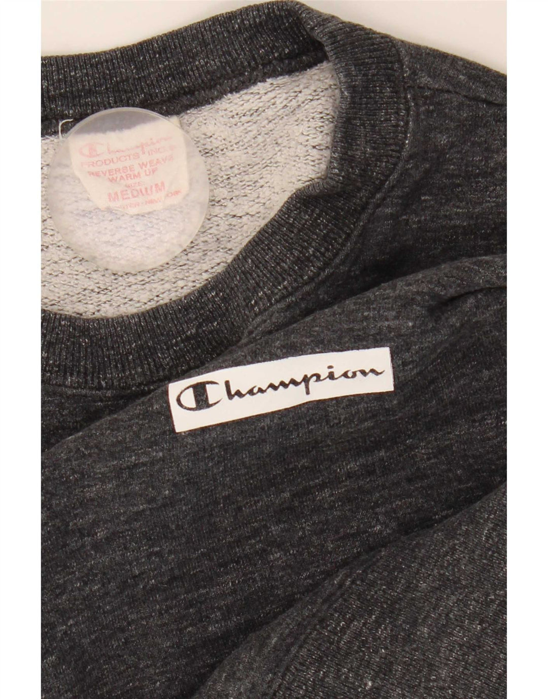 Champion Jersey De Cuello Redondo Para Hombre De Algodón Moteado Gris Medio