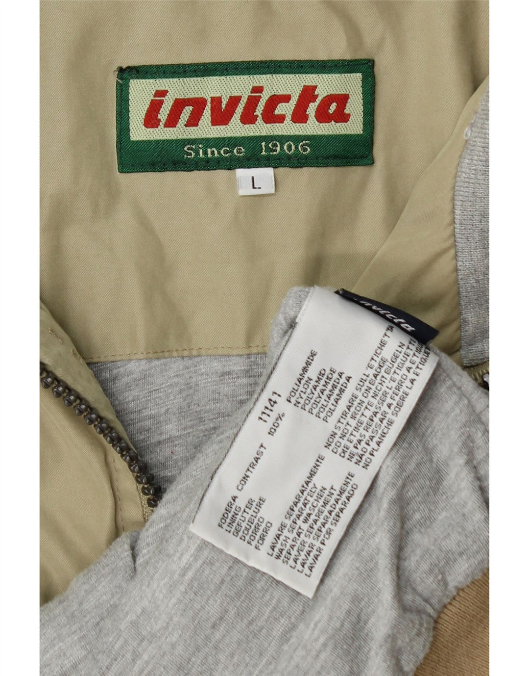 Chaqueta bomber para hombre Invicta UK 40 Large Caqui Poliamida