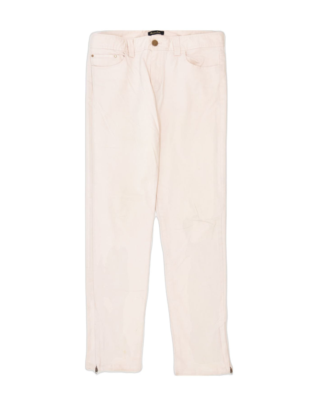 MASSIMO DUTTI Womens Skinny Casual Trousers US 4 Small W28 L28 Pink Cotton | Vintage | Thrift | Second-Hand | Used Clothing | Messina Hembry 