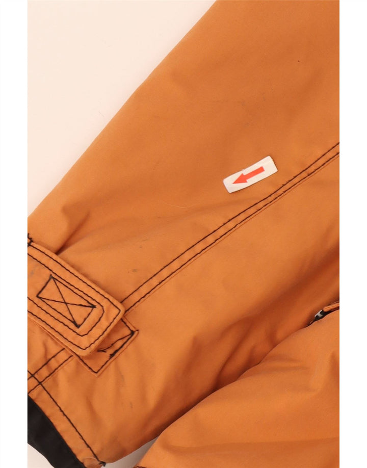 Vintage hombres con capucha chaqueta cortavientos Reino Unido 40 naranja grande