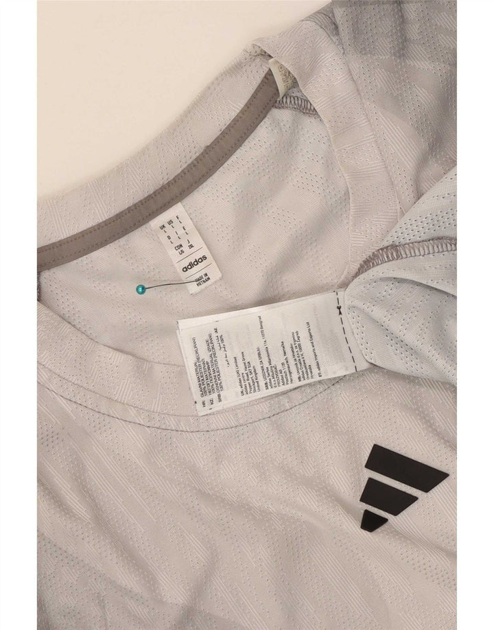 Camiseta Adidas Hombre Top Grande Gris Tie Dye Poliéster