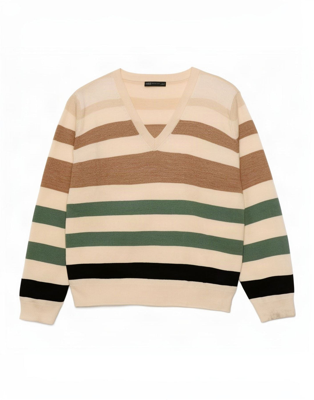 Marks & Spencer Suéter con Cuello en V para Mujer UK 46 Grande Multicolor