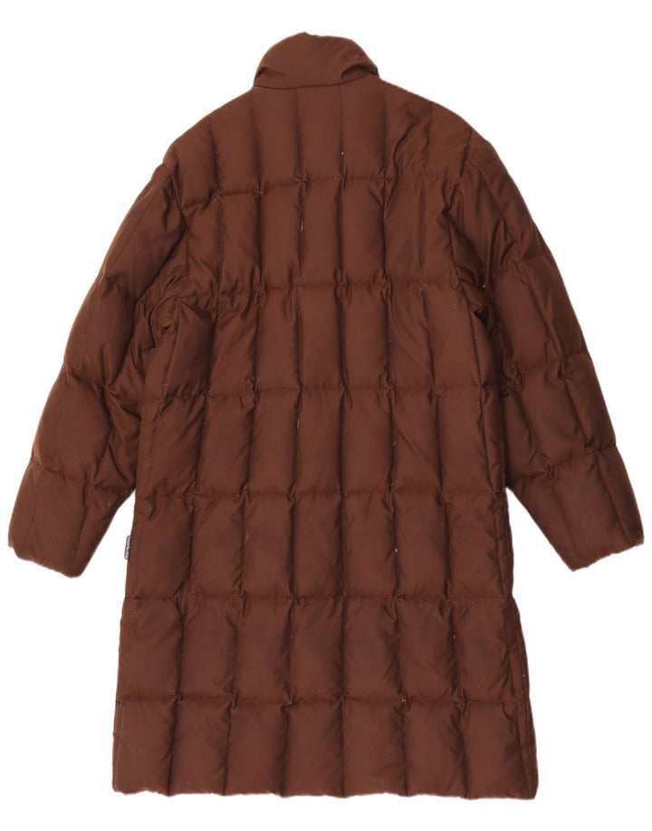 Sergio Tacchini Abrigo acolchado extragrande para mujer UK 10 Small Marrón Poliamida