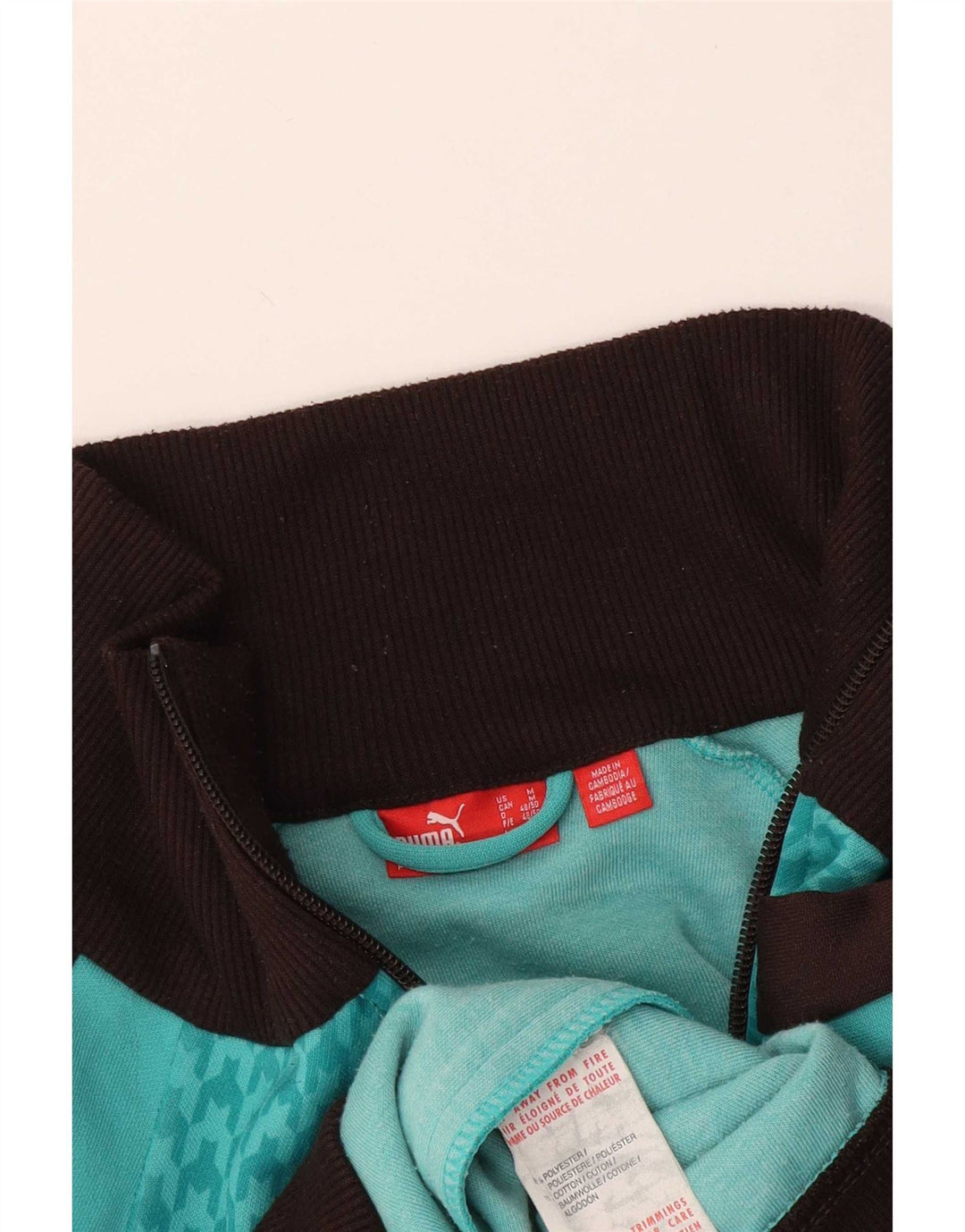 Puma Chaqueta De Chándal Con Estampado Gráfico De Poliéster Color Block En Azul Medio