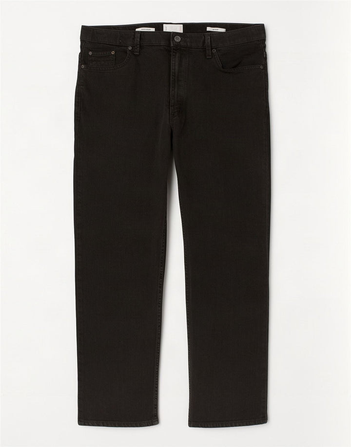 Marks & Spencer Vaqueros rectos de corte regular para hombre W38 L31 Algodón negro