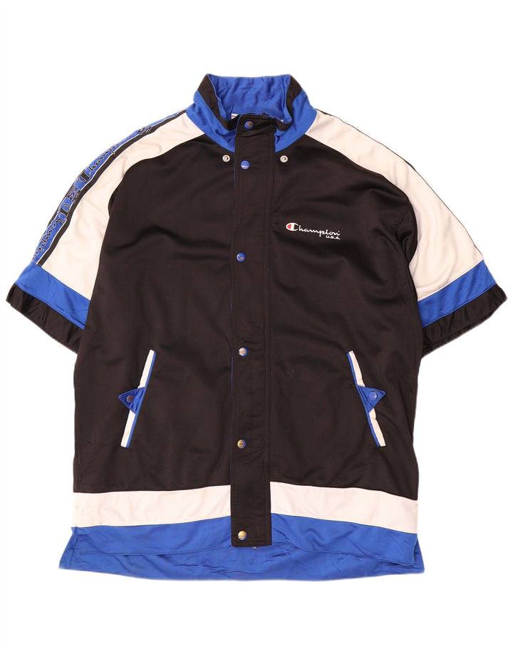 Champion Chaqueta De Chándal Con Gráfico Para Hombre, Grande, Color Negro