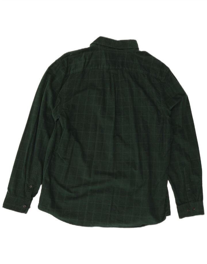 Marks & Spencer Camisa para hombre XL Algodón a cuadros verde