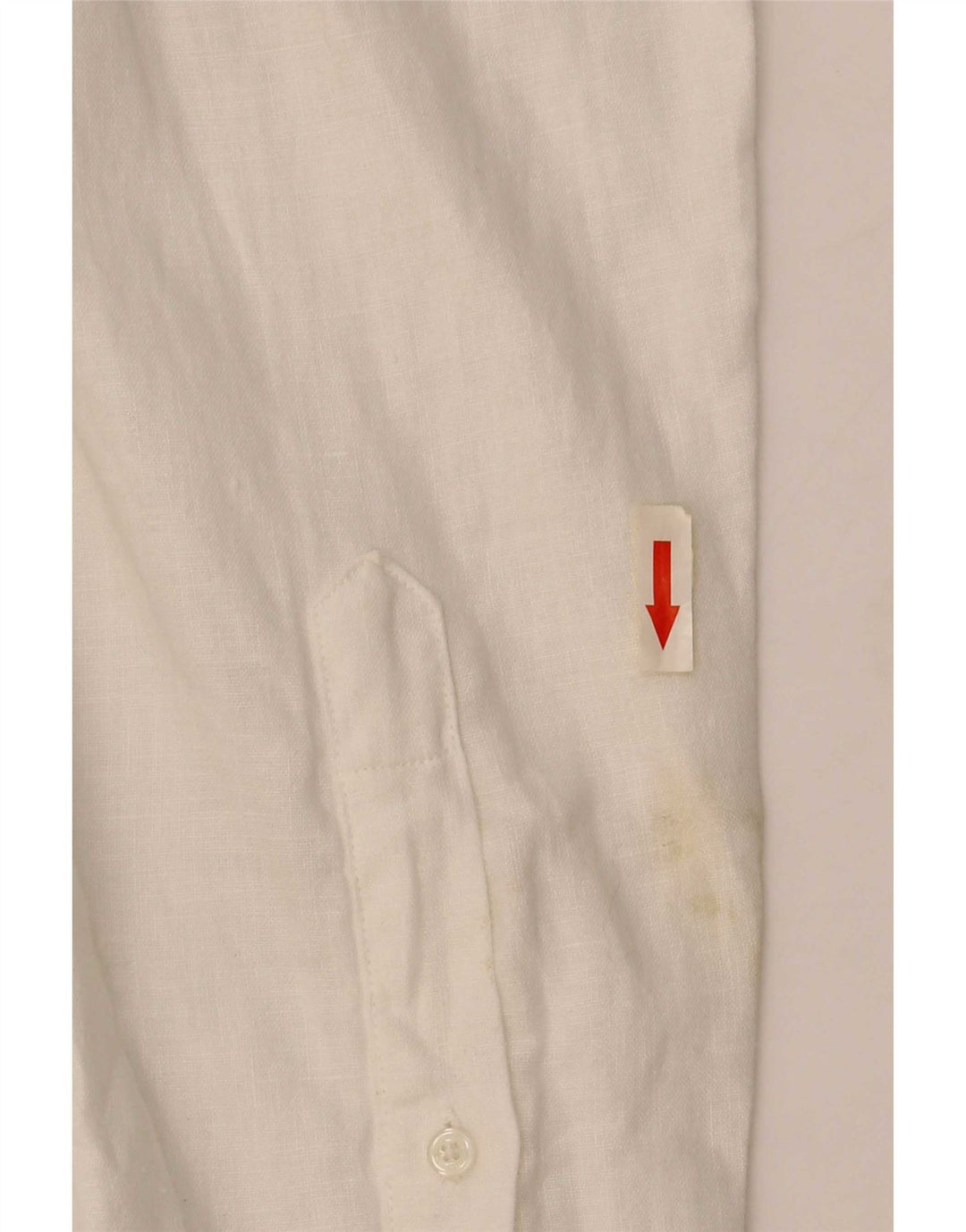 Camisa Trussardi Hombre Talla 43 Grande Lino Blanco