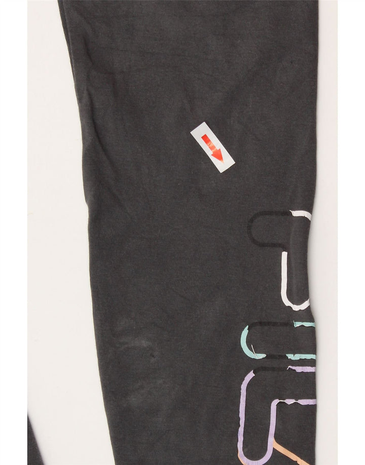 Fila Leggings gráficos para mujer Reino Unido 10 Pequeño algodón gris