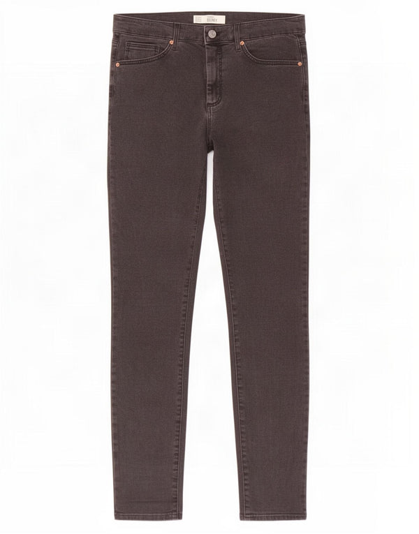 Vaqueros ajustados de cintura alta Sidney de Topshop para mujer W32 L31 Algodón gris