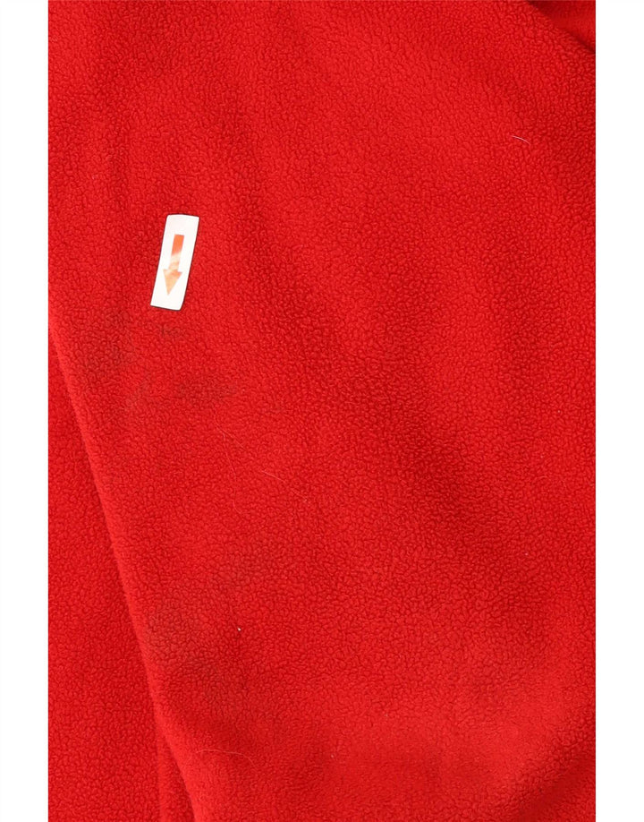 Weird Fish Jersey de forro polar con cuello y cremallera para hombre XL Poliéster rojo