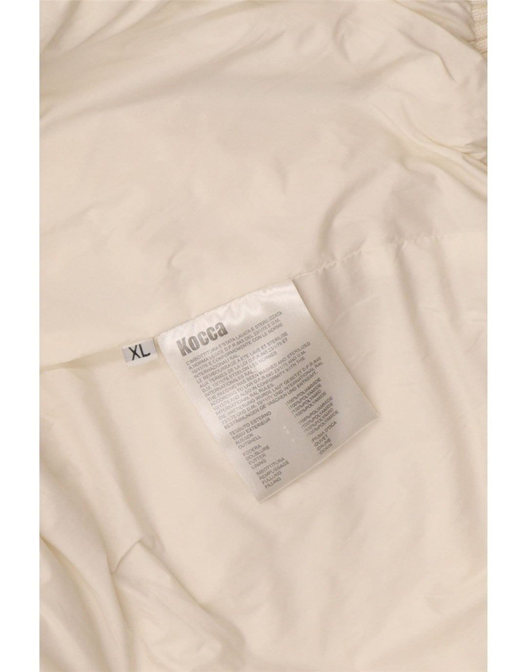KOCCA Chaqueta acolchada con capucha para mujer UK 40 XL Poliamida blanca