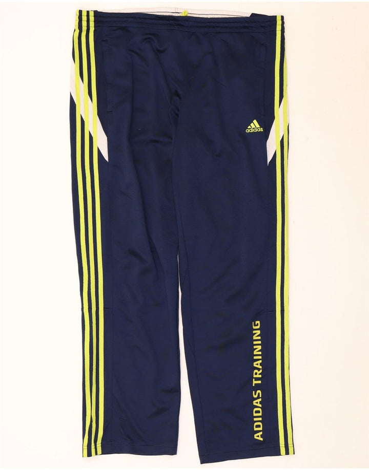 Adidas Hombre Pantalones De Chándal Gráficos Grande Azul Marino Colorblock