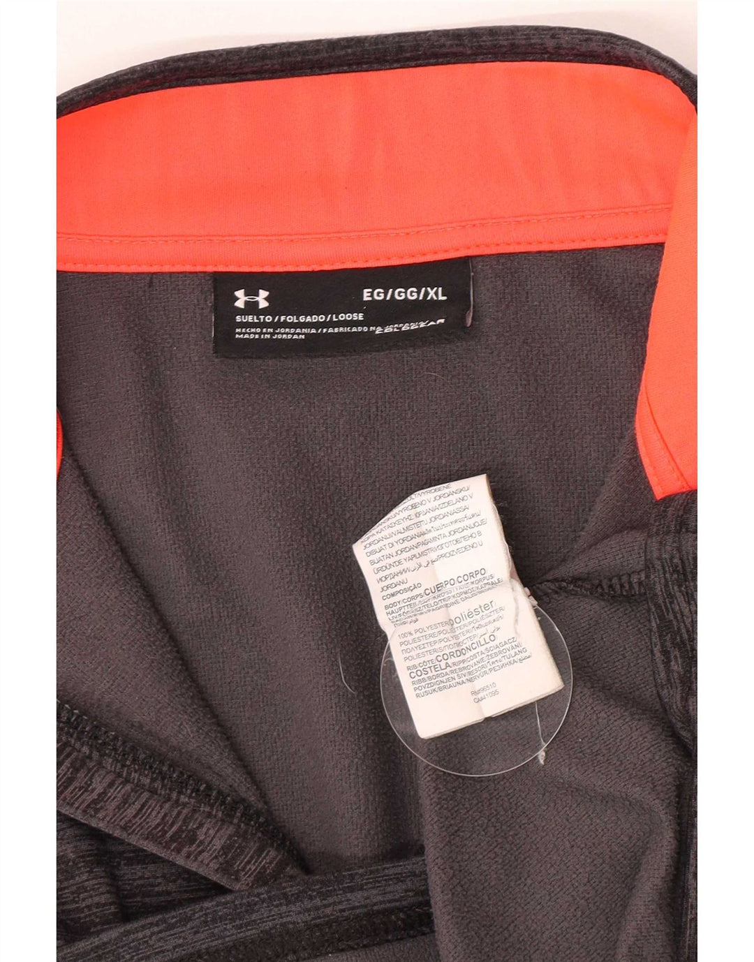 Under Armour Hombre Cold Gear Zip Neck Jersey Chándal Top XL Gris Moteado