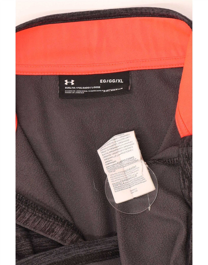 Under Armour Hombre Cold Gear Zip Neck Jersey Chándal Top XL Gris Moteado
