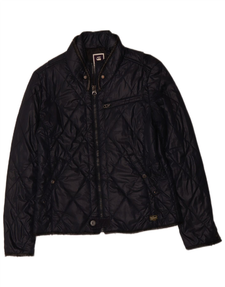 G-STAR Chaqueta acolchada para mujer UK 46 Grande Poliéster azul marino