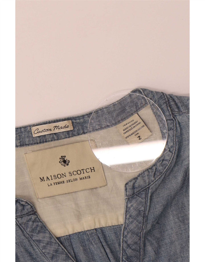 Maison Scotch Camisa tipo jersey para mujer US 2 XS Algodón azul