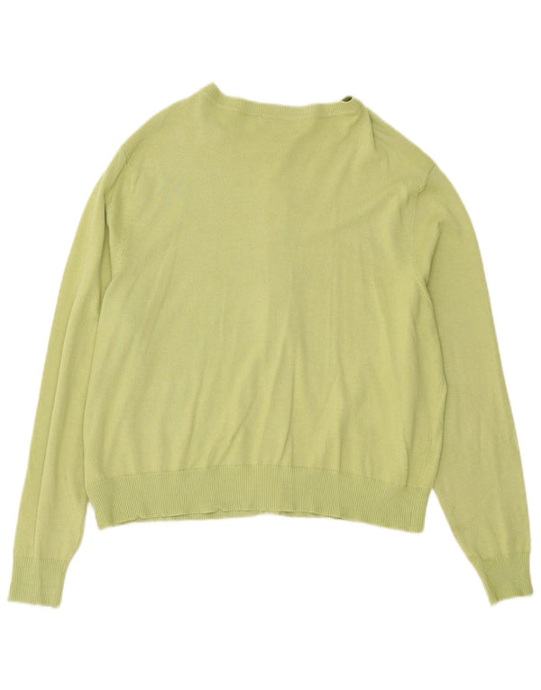 Marks & Spencer Suéter tipo cárdigan para mujer UK 46 Viscosa verde grande