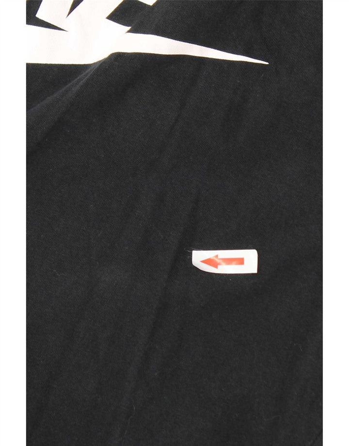 Nike Camiseta gráfica de manga larga para mujer UK 10 Small Black Cotton