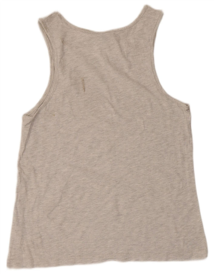 Ellesse Hombre Camiseta sin mangas estampada de algodón moteado en gris medio
