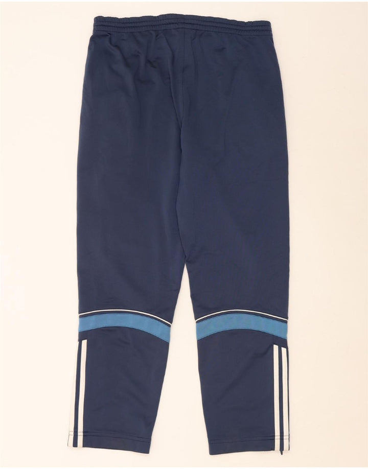 ADIDAS Mens Tracksuit Trousers Large  Navy Blue Colourblock Polyester