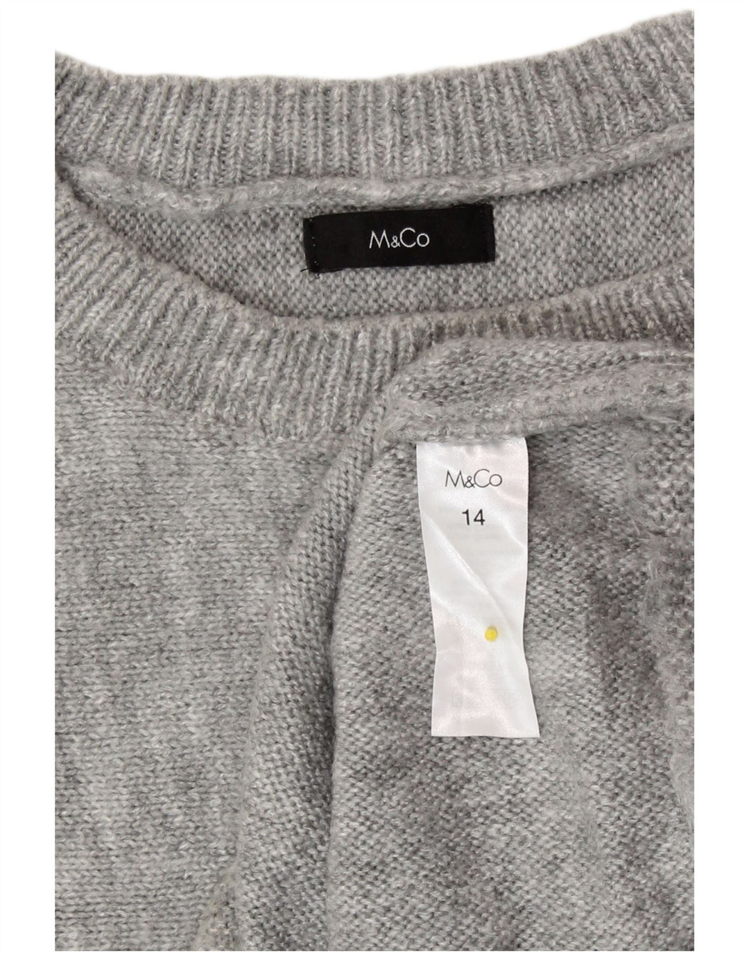 M&Co Suéter tipo jersey con cuello barco y alas de murciélago para mujer UK 44 Gris medio a rayas