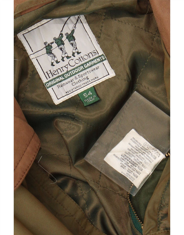 Henry Cottons Chubasquero para hombre IT 54 2XL Caqui Poliéster