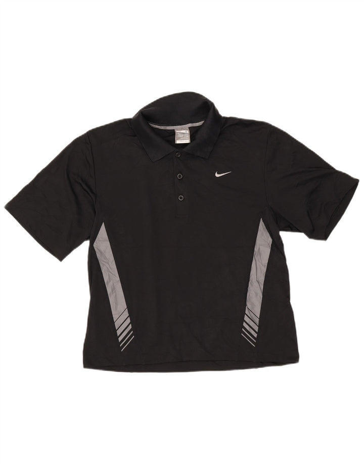 NIKE Polo para hombre UK 36/38 Small Black Colourblock