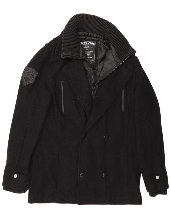 Jack & Jones Chaquetón para hombre UK 40 Large Lana negra