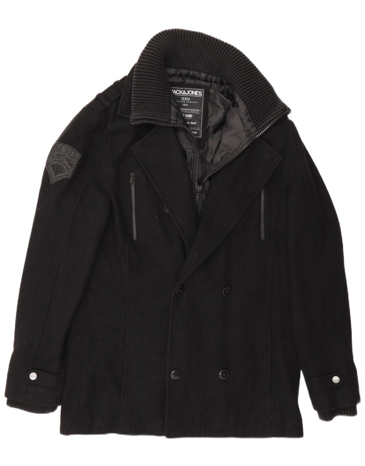 Jack & Jones Chaquetón para hombre UK 40 Large Lana negra