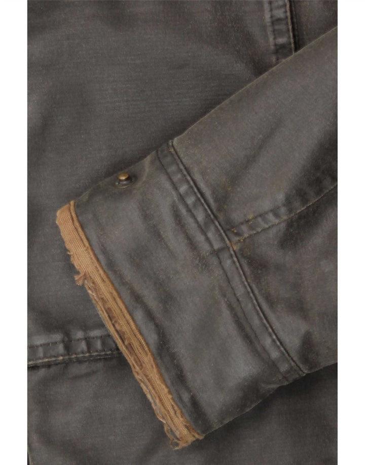 Chaqueta de algodón encerado para hombre Fat Face UK 36 Small Gris Poliéster