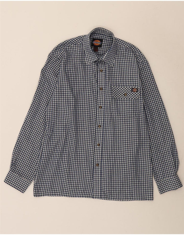 Camisa Dickies Hombre Poliéster Vichy Azul Medio